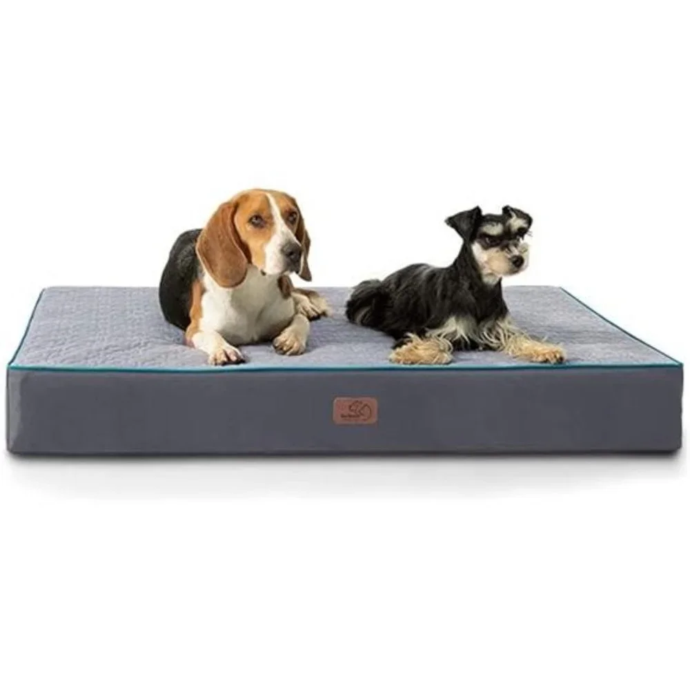 Orthopedic Dog Bed for Large Dogs - Memory Foam, 2-Layer Thick Pet Bed
